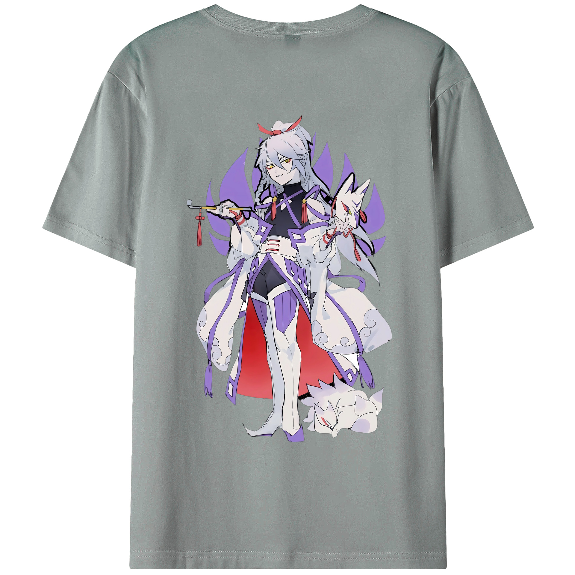 （画像用） 妖怪ウォッチ Yo-kai Watch 綿100％ メンズ半袖Tシャツ（バックプリント） 通気性
